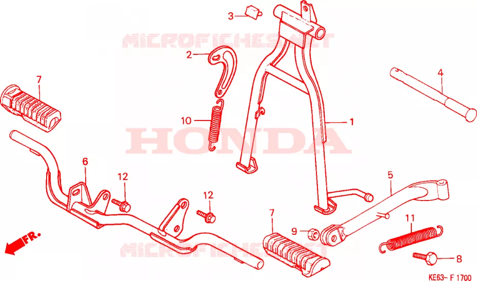 OPSTAP/STANDAARD Honda MOTO 100 other-models 1987  H100SG