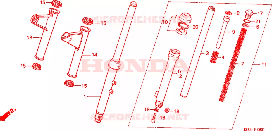VOOR VORK(2) Honda MOTO 100 other-models 1984  H100SD