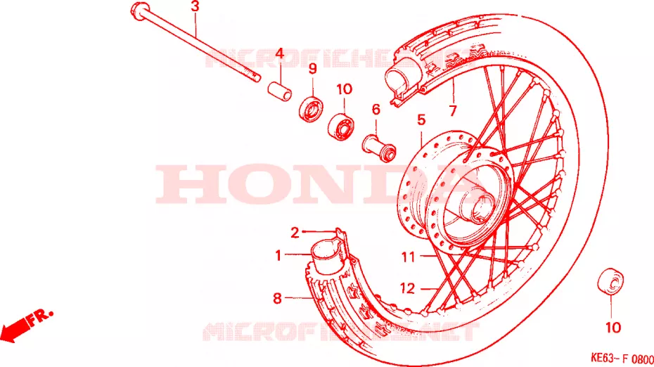 VOOR WIEL Honda MOTO 100 other-models 1987  H100SG