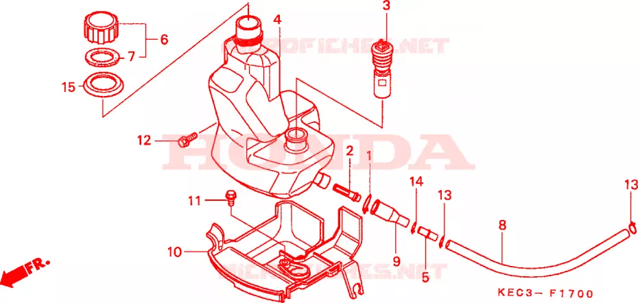 OLIE TANK Honda SCOOTER 100 SCOOPY 2000  SH100Y-SP