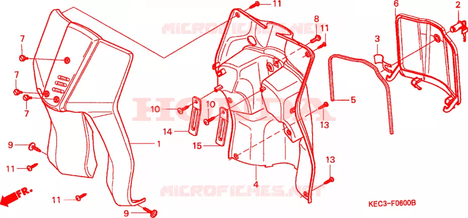VOOR AFDEKKING Honda SCOOTER 100 SCOOPY 2000  SH100Y