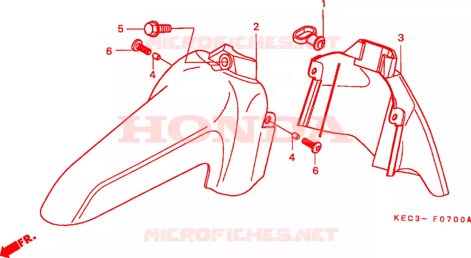 VOOR STROOMLIJNKAP Honda SCOOTER 100 SCOOPY 2000  SH100Y