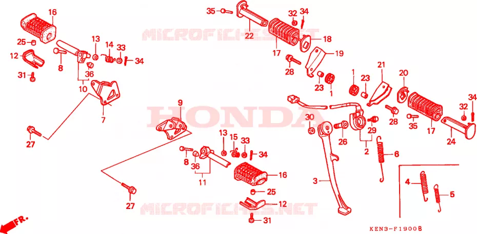 OPSTAP Honda MOTO 250 REBEL 2001  CMX250C1