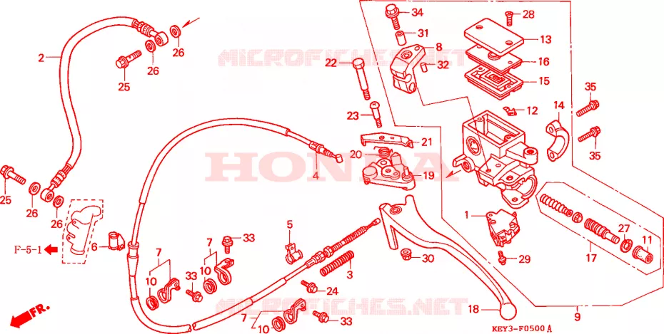 A., REM HOOFD CILINDER Honda SCOOTER 150 PANTHEON 2001  FES1501