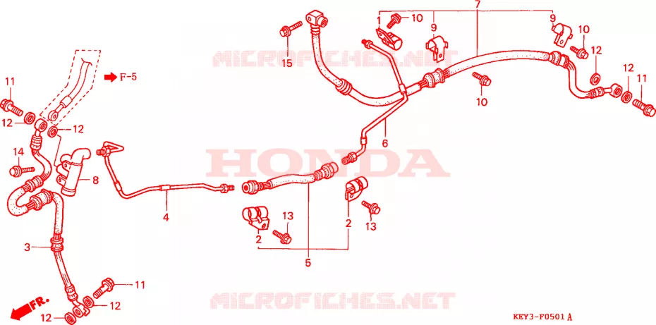 ACHTERREM PIJP Honda SCOOTER 150 PANTHEON 2002  FES1502