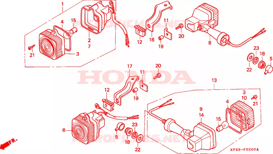 KNIPPERLICHT Honda MOTO 185 XL 1992  XL185SN