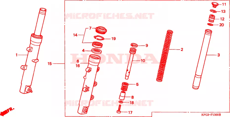 VOOR VORK Honda SCOOTER 250 FORSIGHT 1999  FES250X