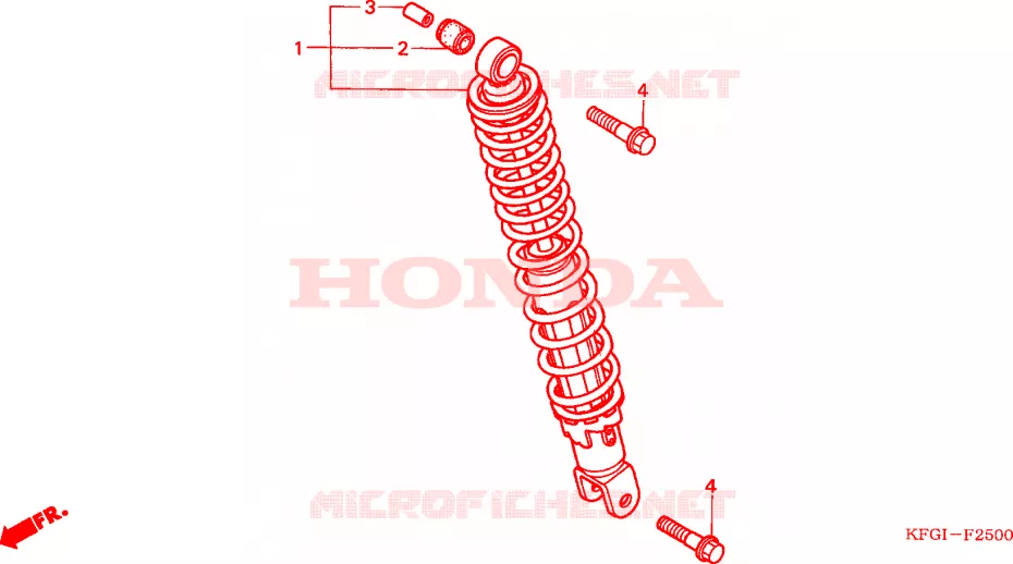 ACHTER KUSSEN Honda SCOOTER 250 FORSIGHT 2000  FES250Y