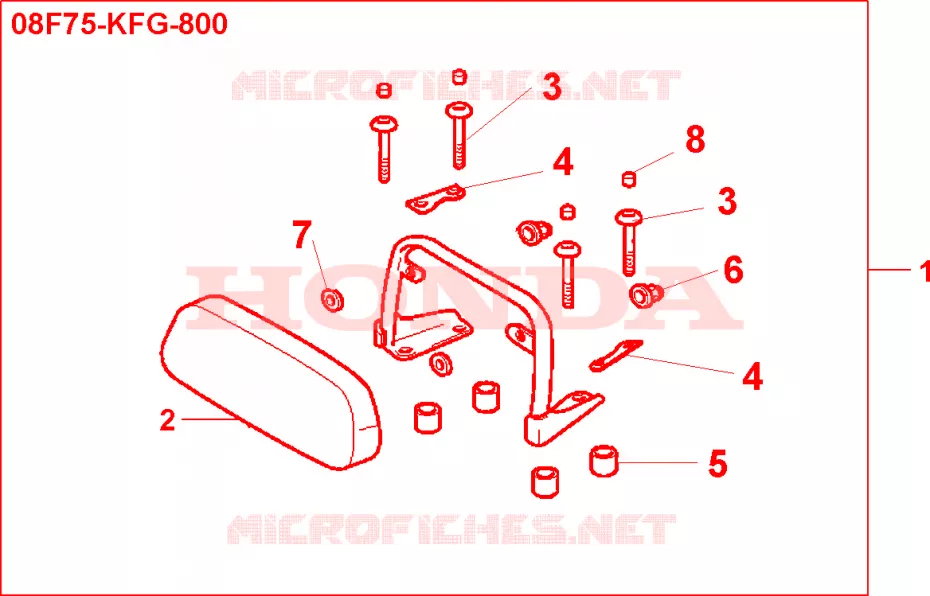 BACK REST Honda SCOOTER 250 FORSIGHT 2001  FES2501