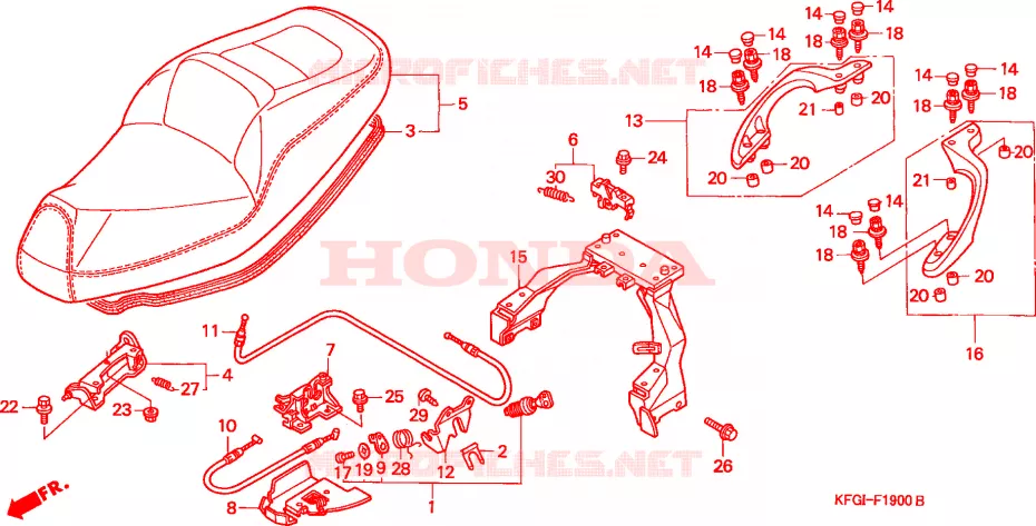 ZITTING Honda SCOOTER 250 FORSIGHT 2001  FES2501