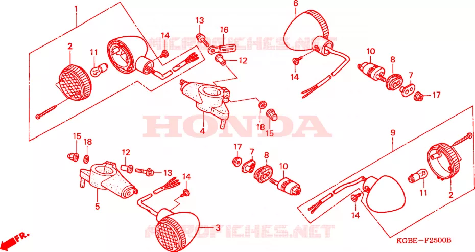KNIPPERLICHT Honda MOTO 125 SHADOW 2001  VT125C1