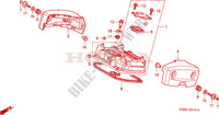 CILINDERKOP AFDEKKING (ACHTER) voor Honda SHADOW 125 2000