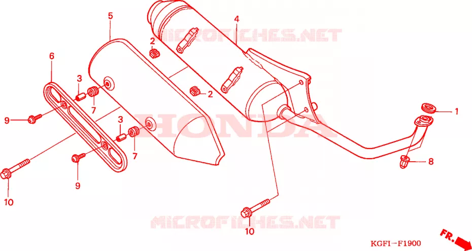 UITLAATDEMPER Honda SCOOTER 150 AROBASE 2006  NES1256