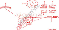 MERK/STREEP (E/ED/F/2E/2ED/2F) voor Honda AROBASE 125 KPH AND MILES 2002