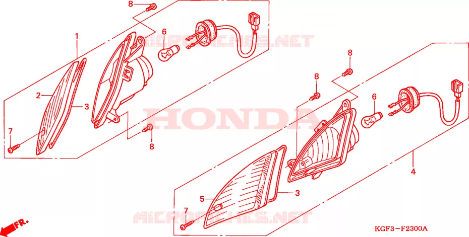 KNIPPERLICHT Honda SCOOTER 125 NES 2002  NES1252