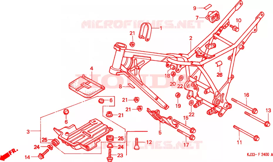 FRAME CHASSIS Honda MOTO 125 TRIAL 1983  TL125D