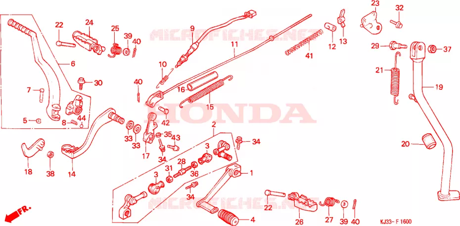 PEDAAL/KICKSTARTER ARM  Honda MOTO 125 TRIAL 1984  TL125D