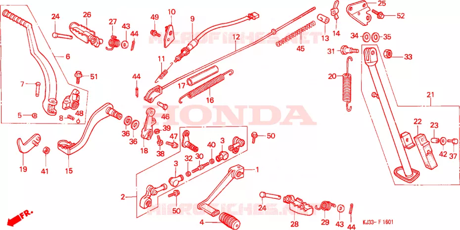 PEDAAL/KICKSTARTER ARM  Honda MOTO 125 TRIAL 1988  TL125J
