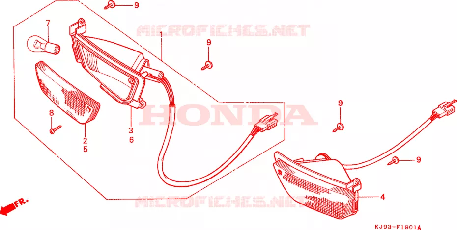 KNIPPERLICHT(CH125J/L/M/N/P/R) Honda SCOOTER 125 SPACY 1988  CH125J
