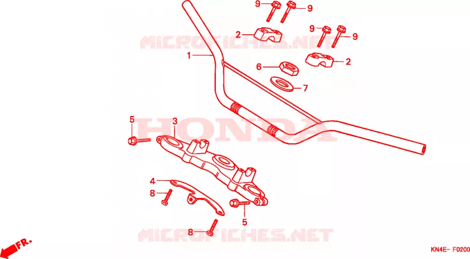 HENDEL PIJP Honda MOTO 100 XR 2001  XR100R1