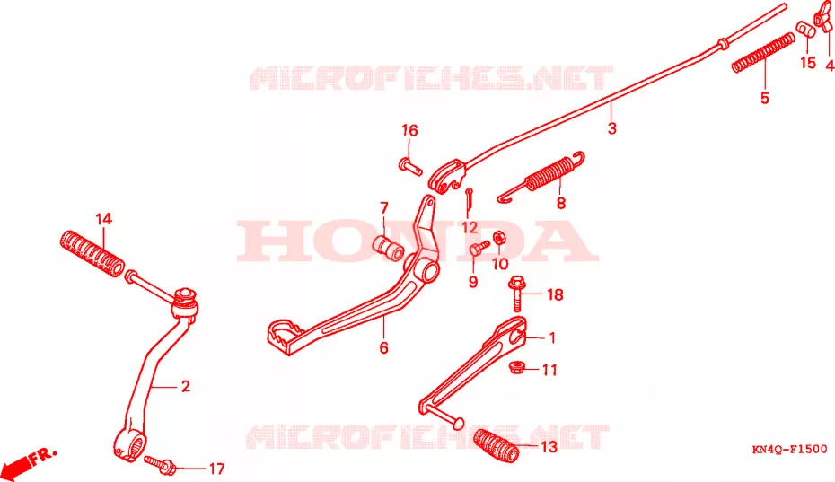 PEDAAL Honda MOTO 100 XR 1993  XR100RP