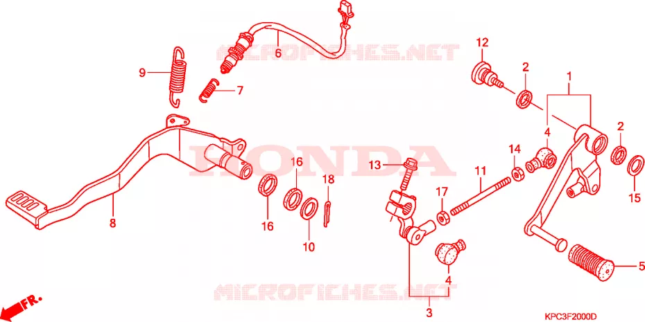 PEDAAL Honda MOTO 125 VARADERO 2001  XL125V1