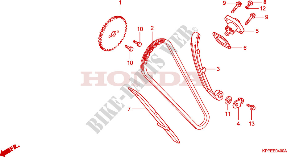 NOK KETTING/SPANNER voor Honda CBR 125 TRICOLOUR 2010