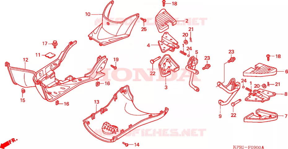 VLOERPANEEL/OPSTAPPEDAAL Honda SCOOTER 150 SH 2003  SH1503
