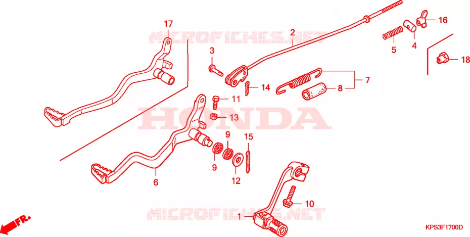 PEDAAL Honda MOTO 230 CRF 2006  CRF230F6