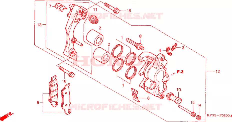 VOOR REMKLAUW Honda MOTO 230 CRF 2005  CRF230F5