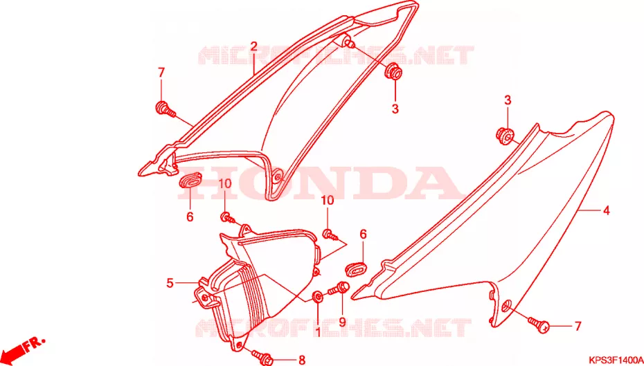 ZIJ-AFDEKKING Honda MOTO 230 CRF 2009  CRF230F9