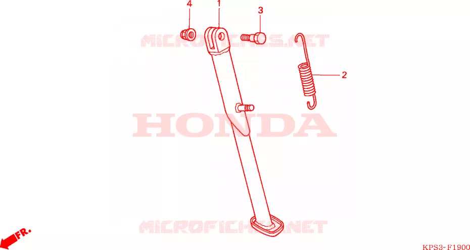 ZIJDE STANDAARD Honda MOTO 230 CRF 2005  CRF230F5
