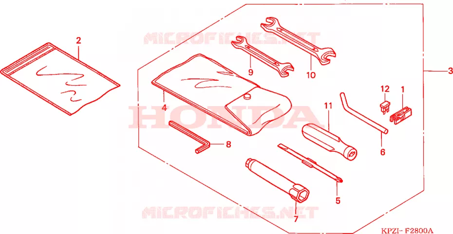 GEREEDSCHAP Honda SCOOTER 150 DYLAN 2008  SES1504