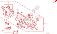 ACHTER REMKLAUW (FES1257/A7)(FES1507/A7) voor Honda S WING 150 FES 2007