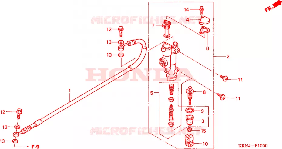 A., REM HOOFD CILINDER Honda MOTO 250 CRF 2004  CRF250R4