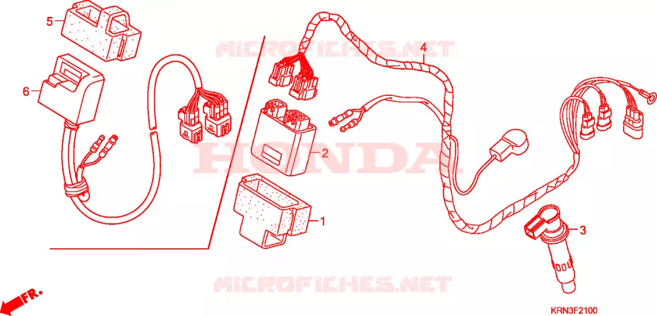 BEDRADINGSBUNDEL Honda MOTO 250 CRF 2004  CRF250R4