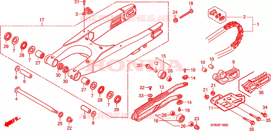ZWAAI-ARM Honda MOTO 250 CRF 2005  CRF250R5