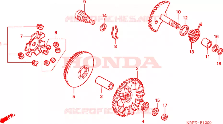 AANDRIJFFACE Honda SCOOTER 100 LEAD 2008  SCV100F5