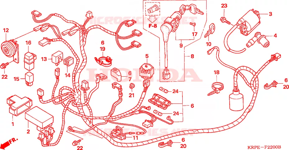BEDRADINGSBUNDEL Honda SCOOTER 100 LEAD 2006  SCV100F5