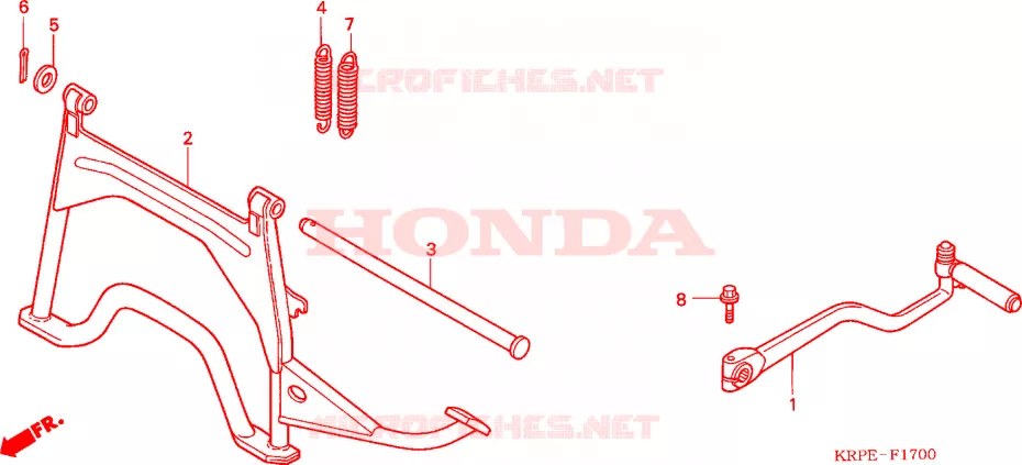 KICKSTARTER ARM/STANDAARD Honda SCOOTER 100 LEAD 2006  SCV100F5