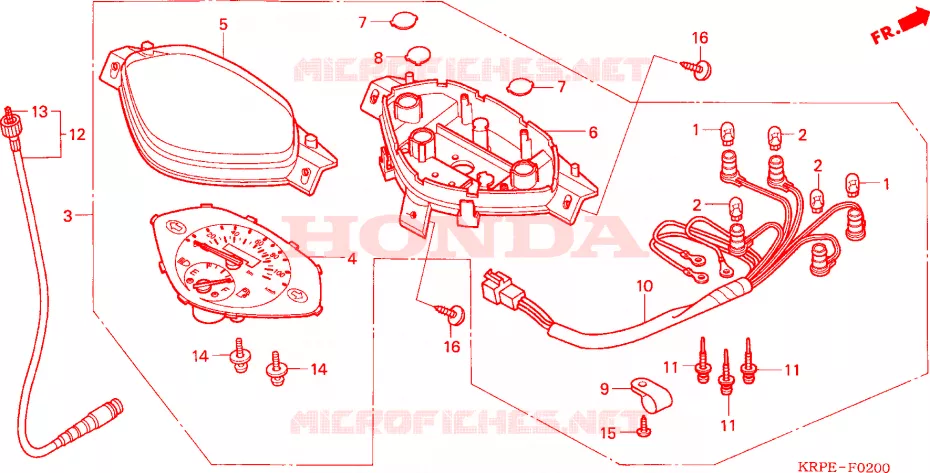 METER Honda SCOOTER 100 LEAD 2006  SCV100F5