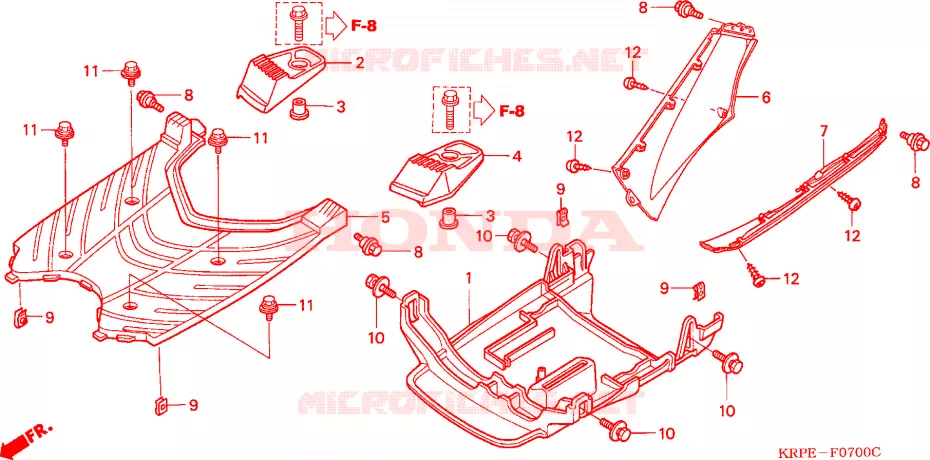 VLOERPANEEL Honda SCOOTER 100 LEAD 2006  SCV100F5