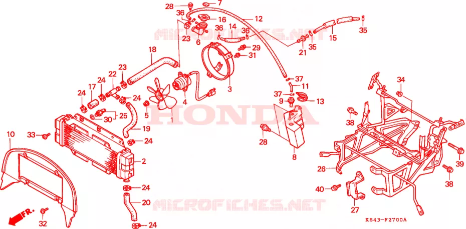 RADIATOR Honda SCOOTER 250 SPAZIO 1995  CN250S