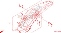 ACHTER STROOMLIJNKAP voor Honda CRF 250 X 2011