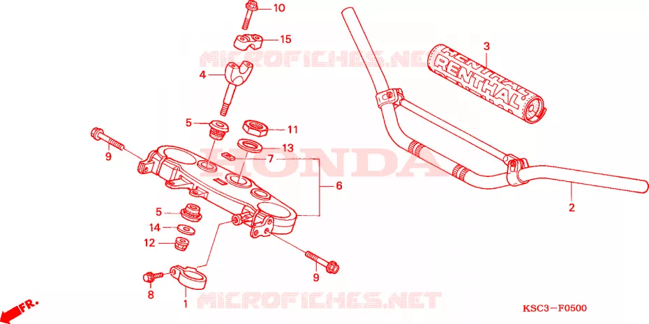 HENDEL PIJP/BOVENSTE BRUG Honda MOTO 250 CRF 2004  CRF250X4