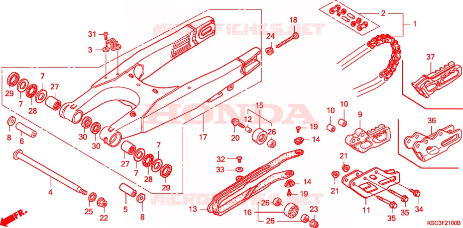 ZWAAI-ARM Honda MOTO 250 CRF 2010  CRF250X9