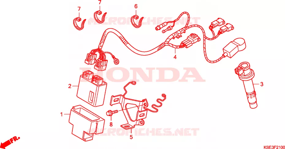 BEDRADINGSBUNDEL Honda MOTO 150 CRF 2008  CRF150R8