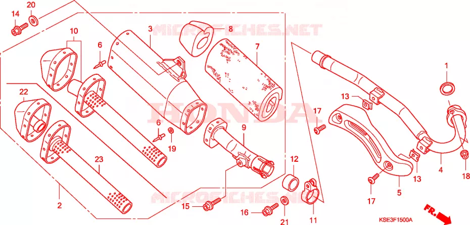 UITLAATDEMPER Honda MOTO 150 CRF 2008  CRF150R8