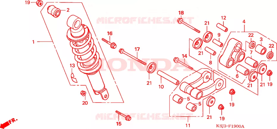 ACHTER KUSSEN Honda MOTO 100 CRF 2007  CRF100F7