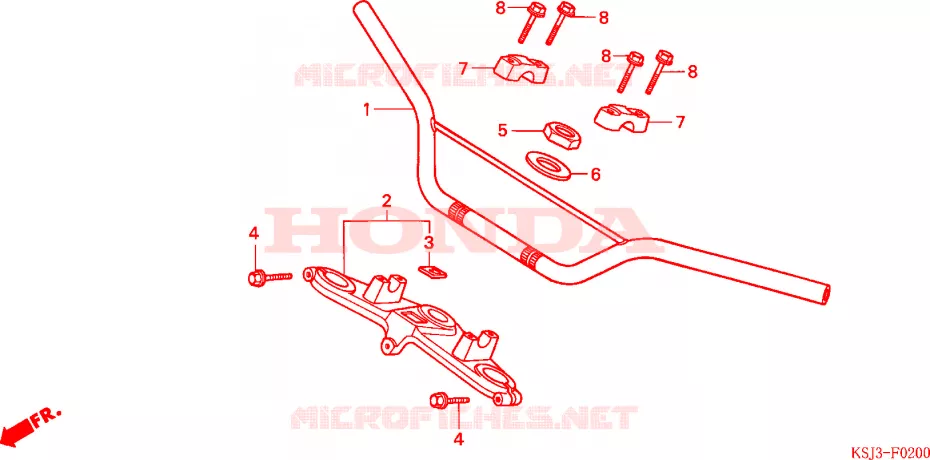HENDEL PIJP Honda MOTO 100 CRF 2005  CRF100F5